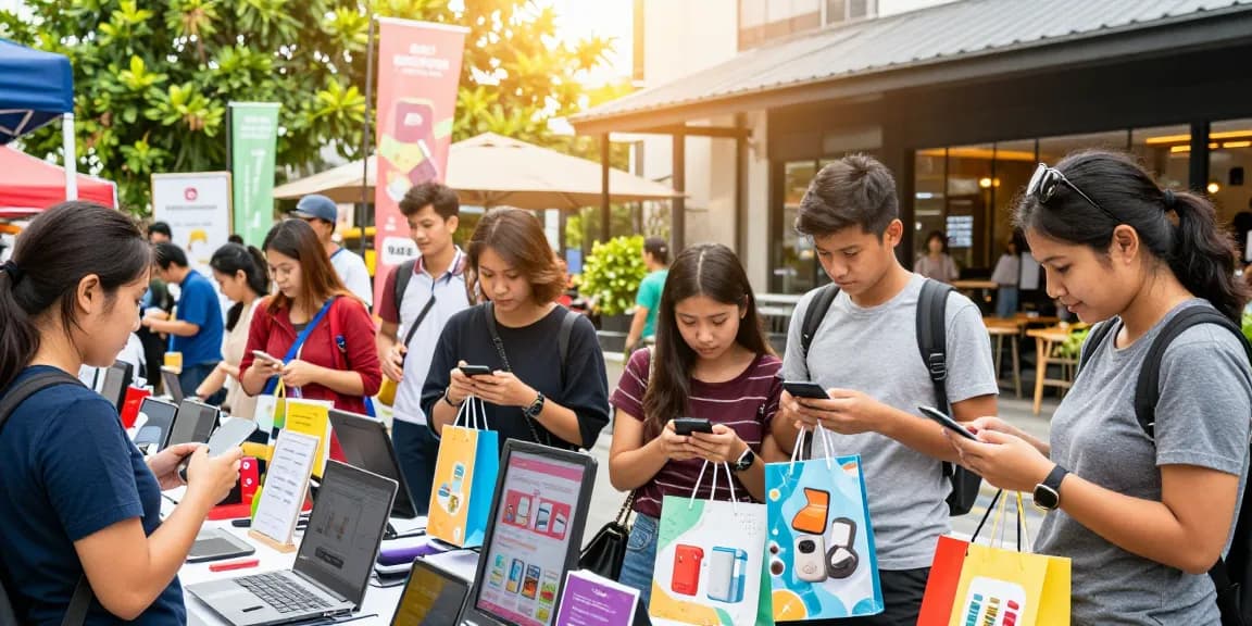 Belanja di Cika4D, pengunjung menikmati pengalaman berbelanja online dengan suasana ceria.