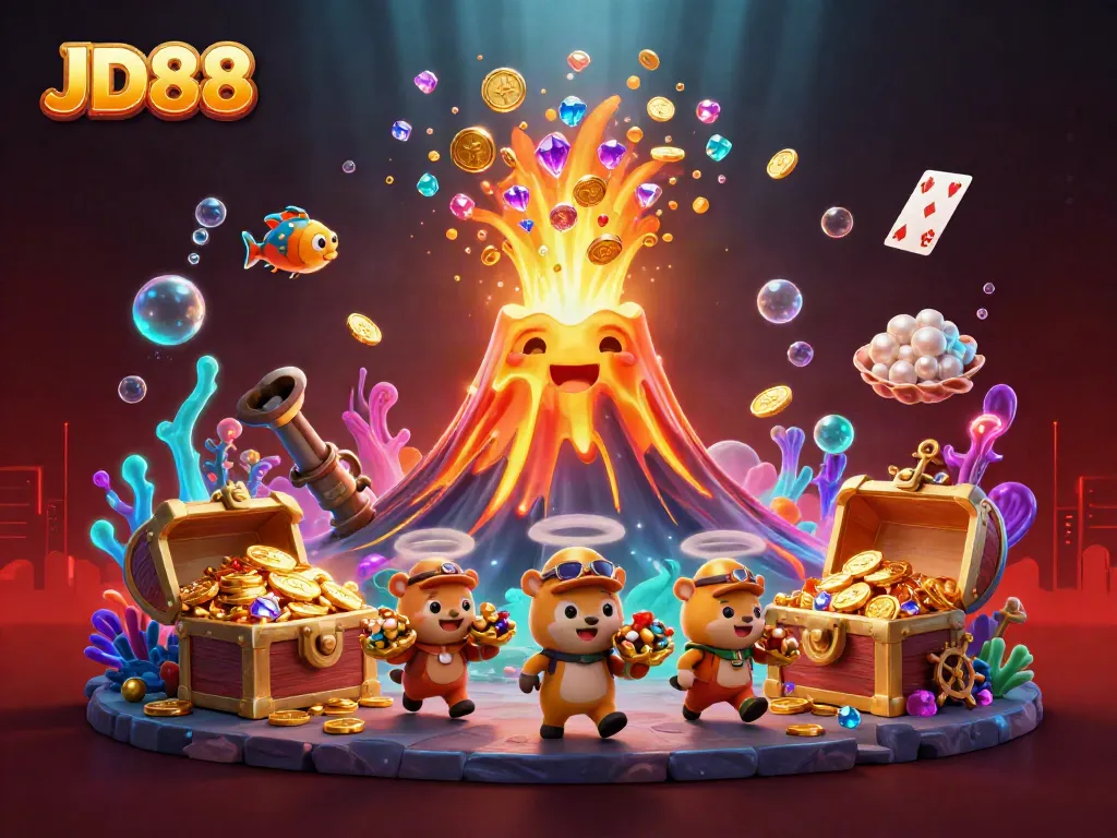 Experience the excitement at JD88 with vibrant treasures and dynamic casino elements.