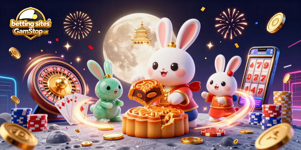 Engage with exciting betting sites not on GamStop UK featuring a 3D rabbit character and casino elements.