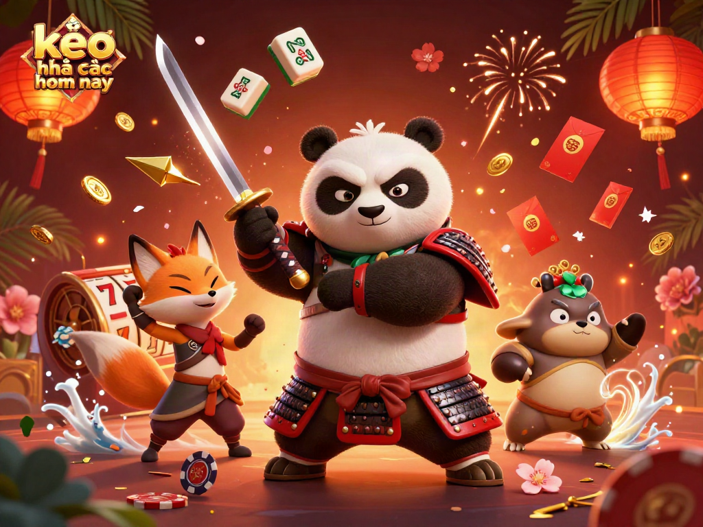 Experience the excitement of kèo nhà cái hôm nay with a dynamic 3D casino illustration featuring gambling elements.