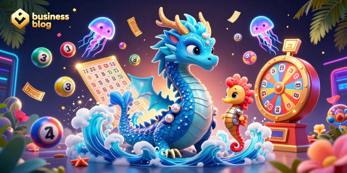 Engage in thrilling lottery adventures with the business blog's vibrant 3D illustration featuring dynamic characters.