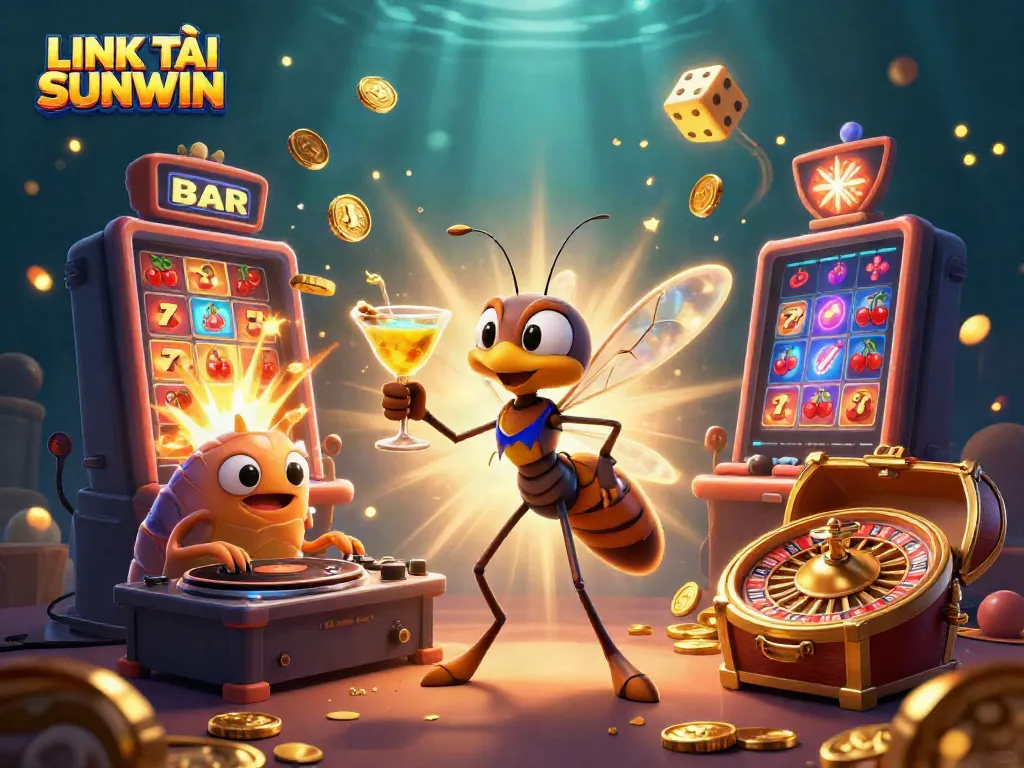 Spin the thrill of winning with LINK TẢI SUNWIN as casino characters celebrate big jackpots and bonuses.