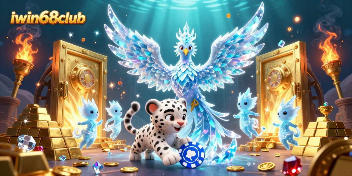 Experience exciting gameplay at iwin68club with an enchanting scene filled with sparkling treasures and animated characters.