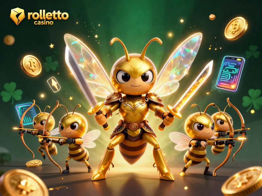 Experience the excitement of rolletto casino with a vibrant illustration featuring action-packed gaming elements.