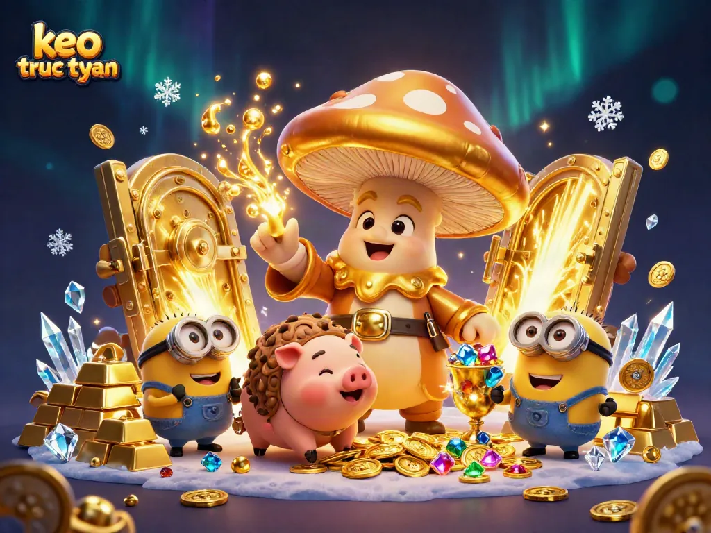Engage with keo truc tuyen through a magical 3D casino scene with golden treasures and enchanting characters.