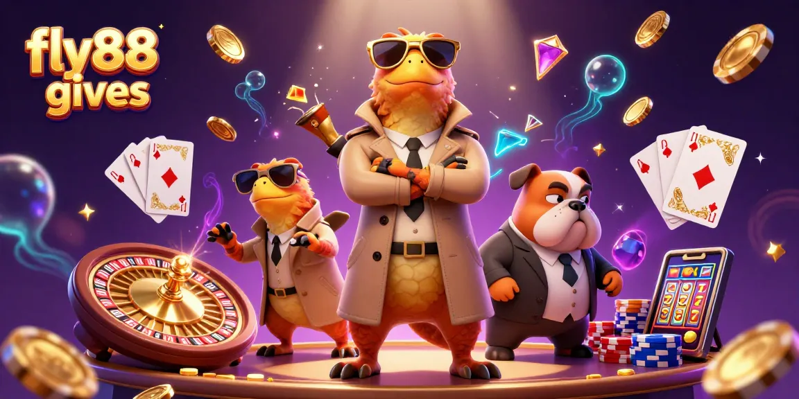 Experience thrills at fly88 gives with raptors in disguise entering a VIP casino lounge.