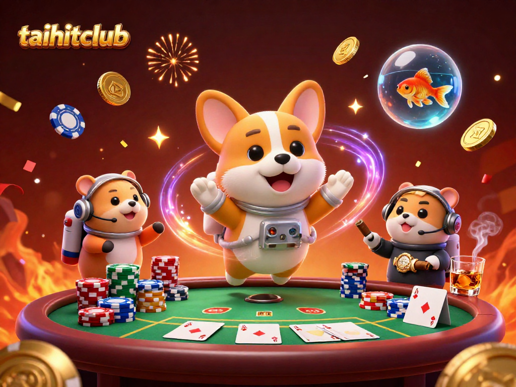 Experience the thrilling gameplay at taihitclub with this vibrant casino-themed illustration.