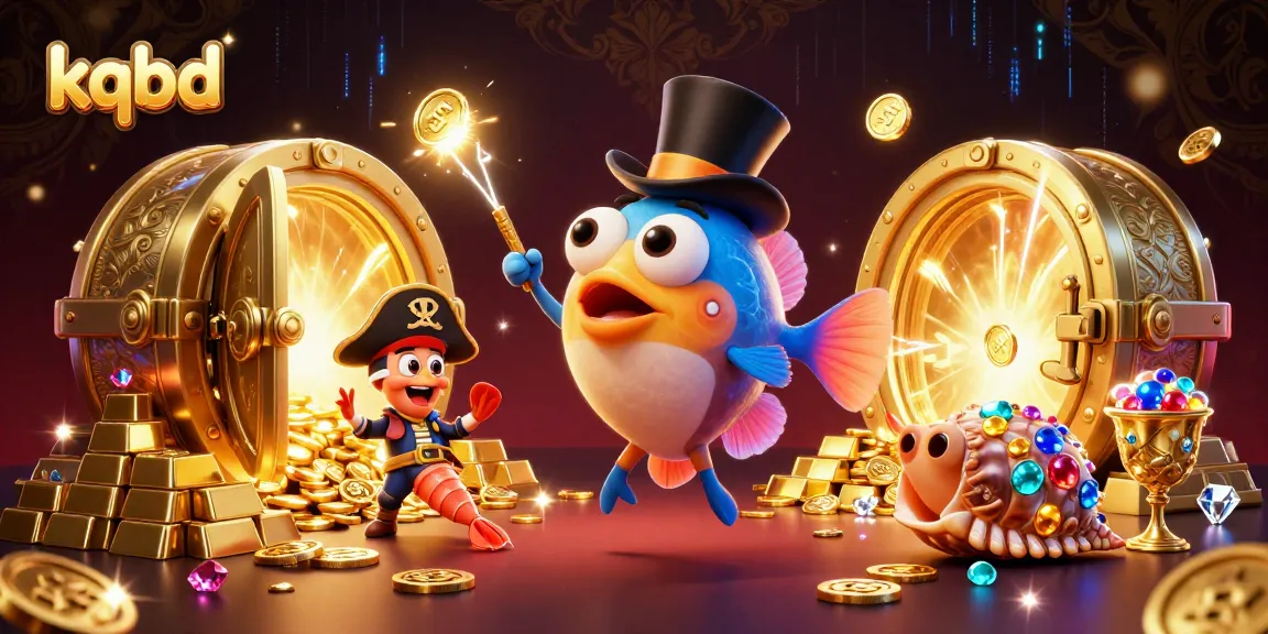 Experience kqbd's thrilling treasure adventure in a vibrant 3D underwater scene.