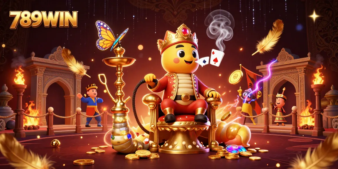 Engage in thrilling games at 789WIN with a opulent 3D casino scene featuring unique characters.