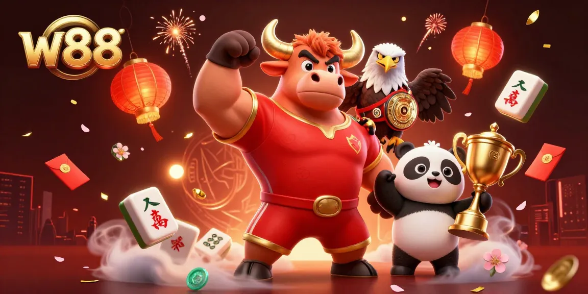 Engage in exciting w88 casino actions while celebrating victory with vibrant gaming elements.