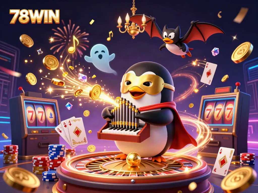 Experience the excitement of 78WIN casino with golden coins, vibrant games, and thrilling action!