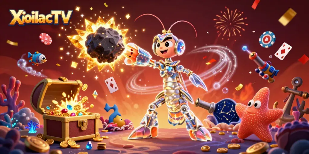 Experience the excitement with XoilacTV as the galactic samurai mantis shrimp battles through the casino world.