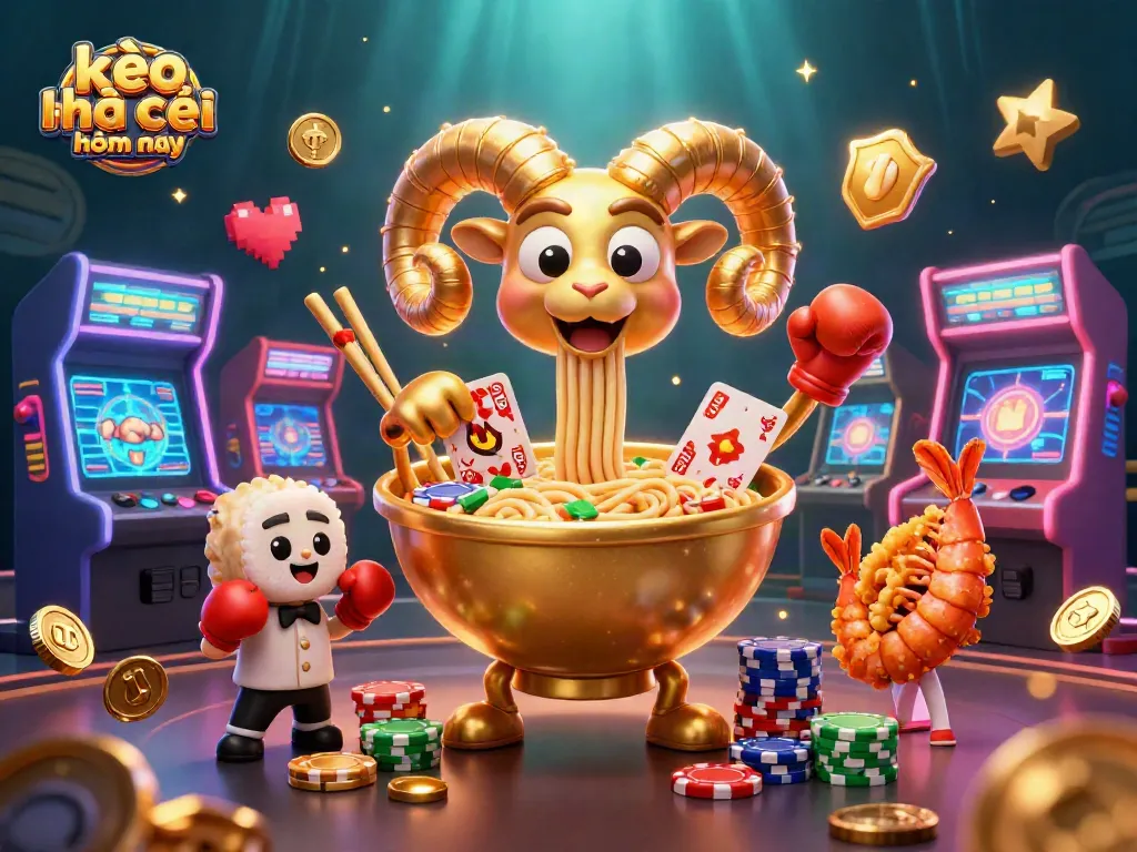 Engage with kèo nhà cái hôm nay featuring dynamic sports betting characters in a vibrant casino setting.