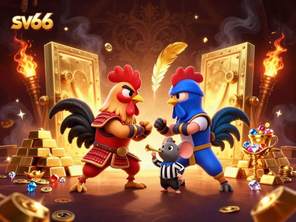 Win thrilling games at sv66 with dynamic cartoon fighting roosters and explosive gold treasures.