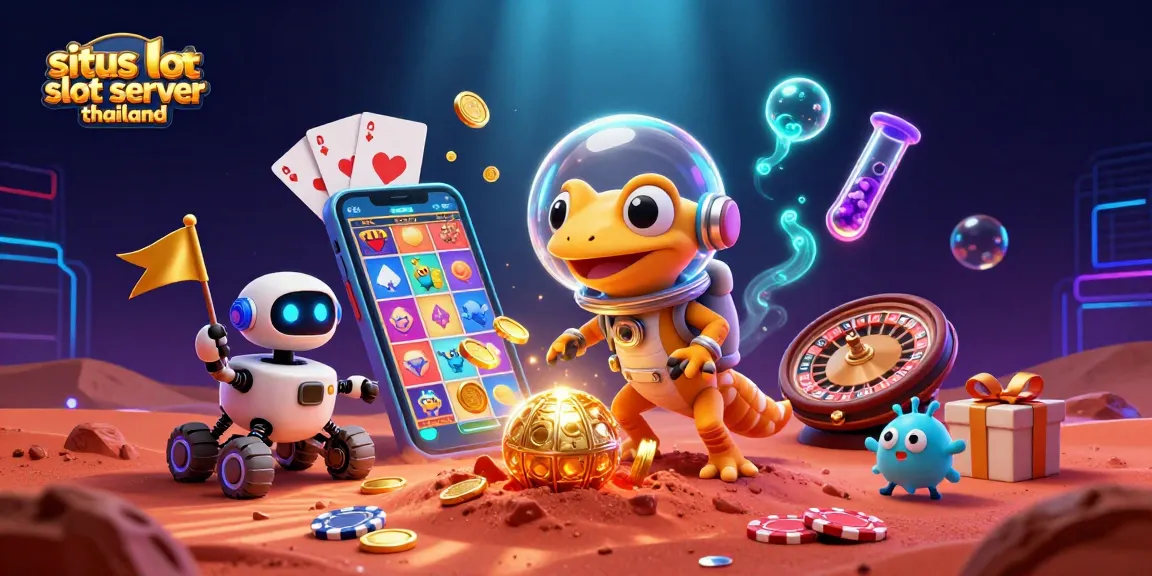 Play exciting games at situs slot server thailand with vibrant 3D casino elements erupting in winning excitement