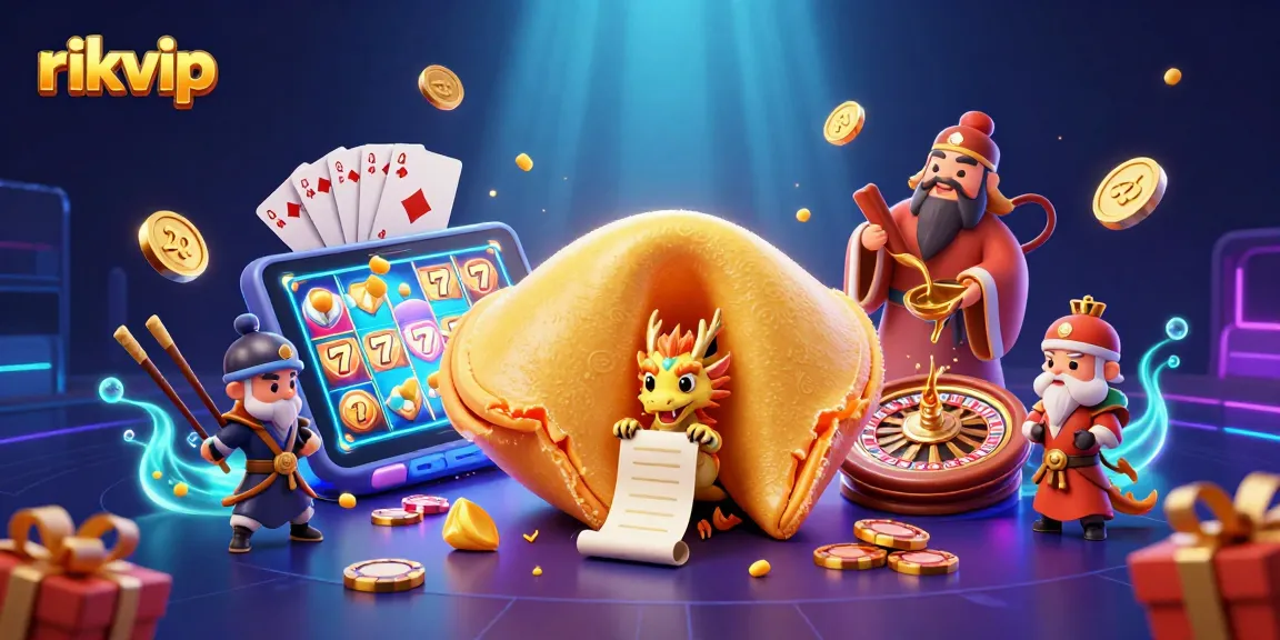 Experience thrilling wins at rikvip, featuring vibrant slot games, golden coins, and enchanting characters.