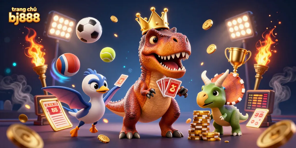 Engage with the vibrant action at trang chủ bj888 featuring animated casino characters and dynamic gaming elements.