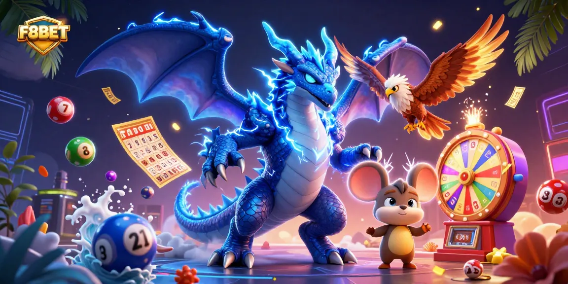 F8BET unleashes exciting lottery games with vibrant balls and dynamic prizes in 3D.