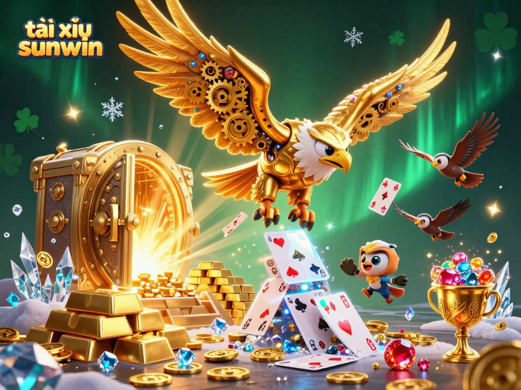 Experience the thrill of tài xỉu sunwin with a captivating 3D illustration showcasing action and excitement.