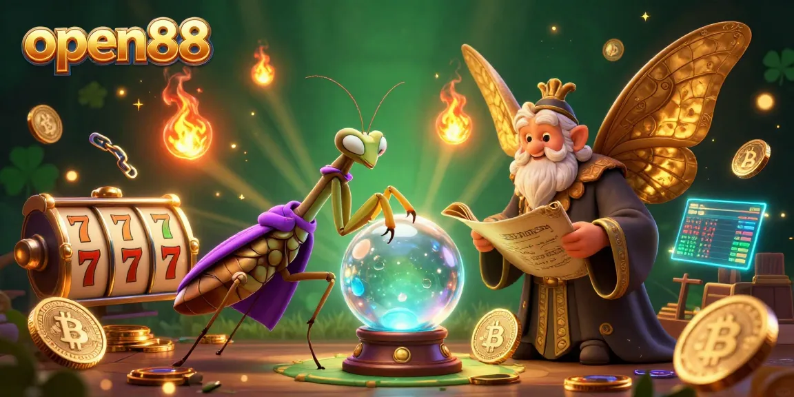 Experience the excitement of open88 with a vibrant, dynamic 3D casino scene filled with slot reels.