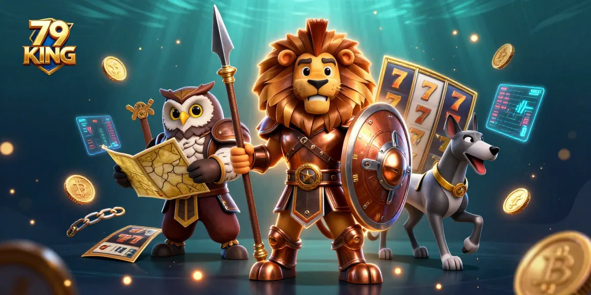 Engage with the thrilling world of 79 KING casino, featuring vibrant characters and dynamic gaming elements.