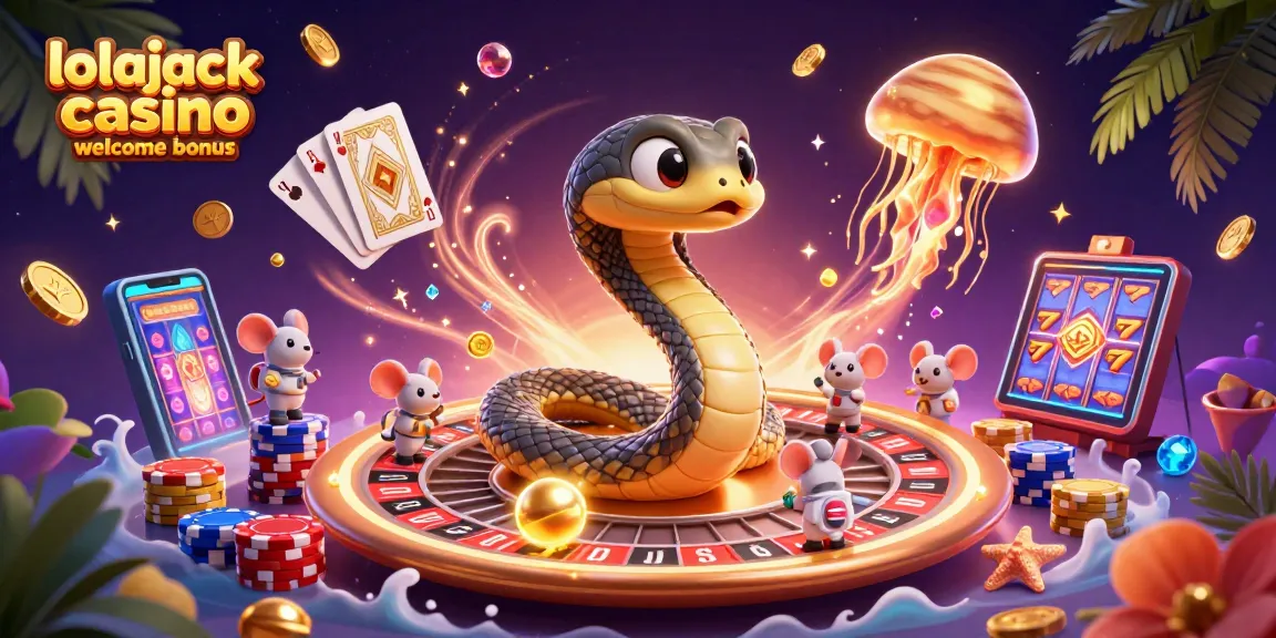 Experience the thrilling lolajack casino welcome bonus and vibrant gaming atmosphere with cosmic casino characters.